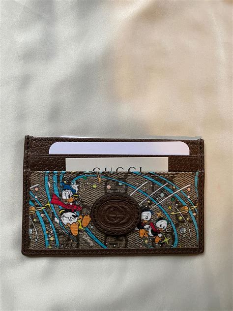 disney x gucci donald duck card case|Gucci x Disney Donald Duck Card Case Wallet 'Beige' .